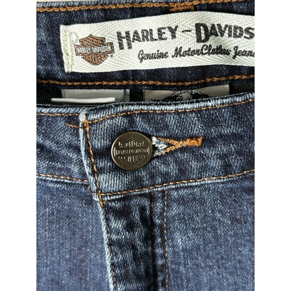 Harley Davidson Jeans Womens 10 Blue Straight Denim Motorcycle Biker regular - Picture 1 of 16